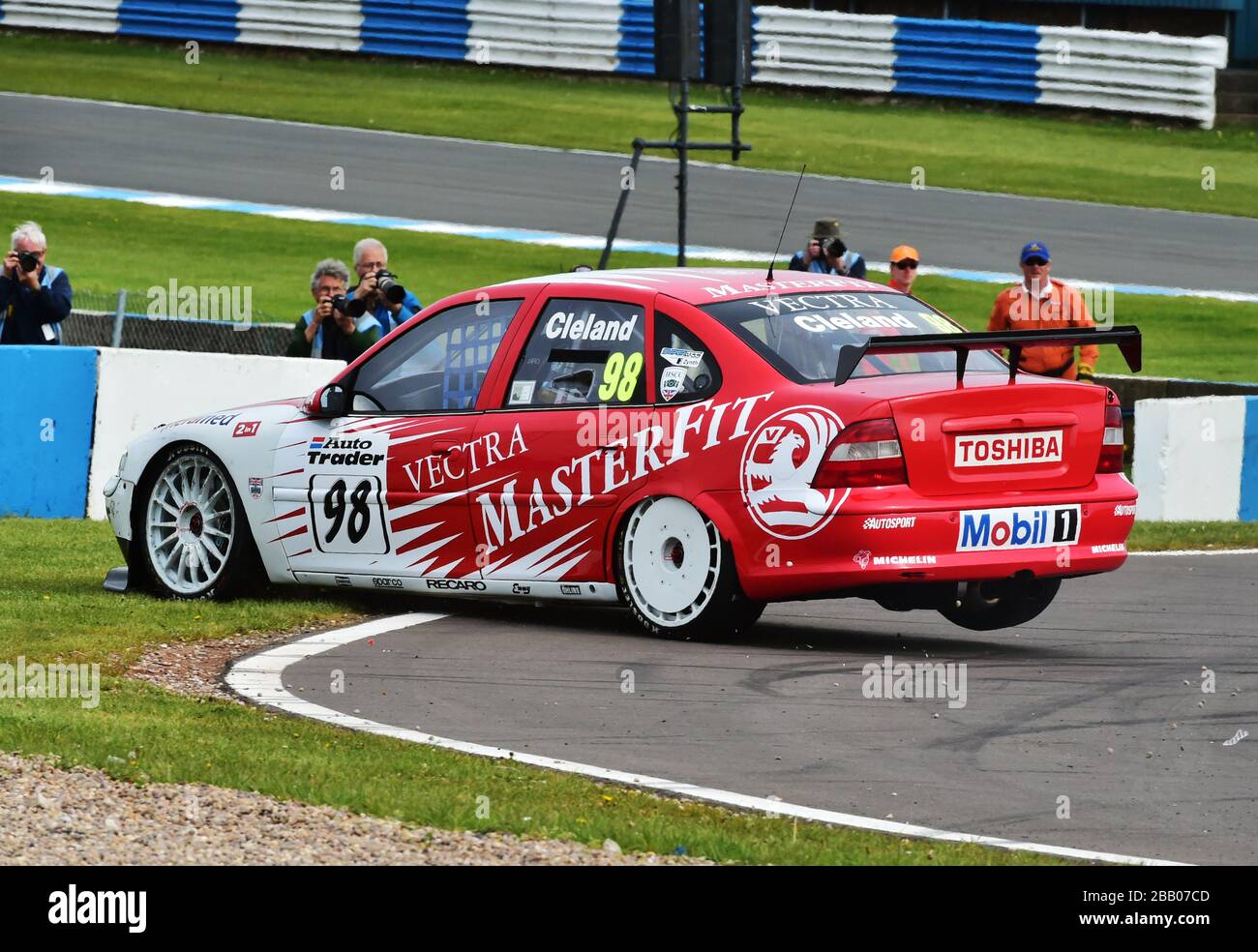 John Cleland, Vauxhall Vectra, HSCC Super Touring Car Trophy, classic cars, classic event, Classic Racing Cars, DHF, DHF 2015, Donington Historic Fest Stock Photo