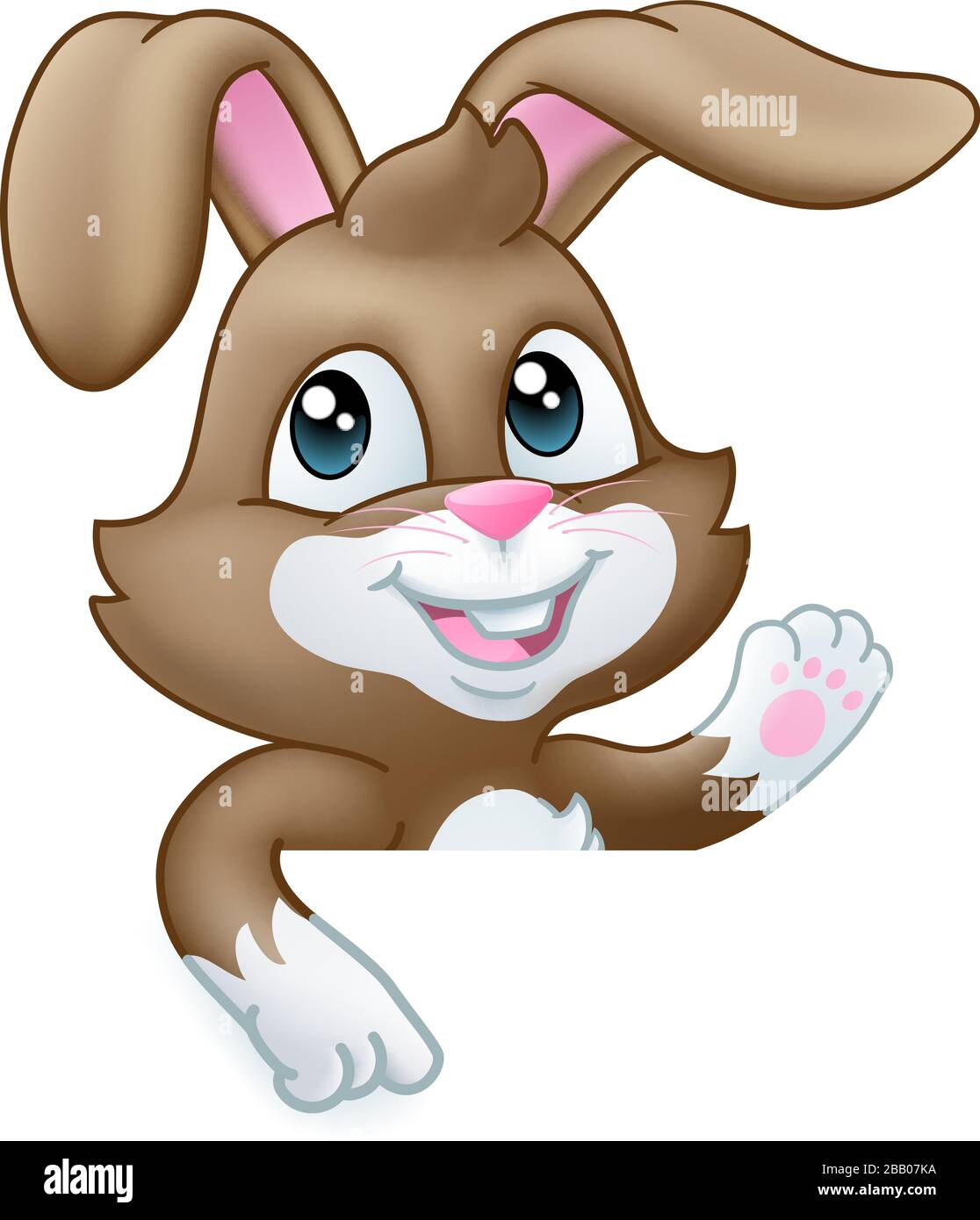 Easter Bunny Rabbit Cartoon Sign Stock Vector Image & Art - Alamy