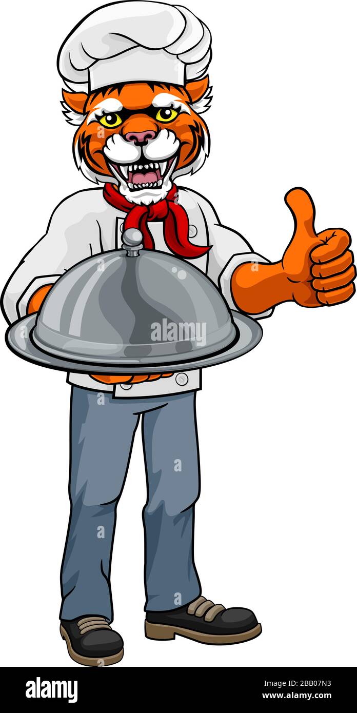 Tiger Chef Mascot Cartoon Character Stock Vector Image & Art Alamy