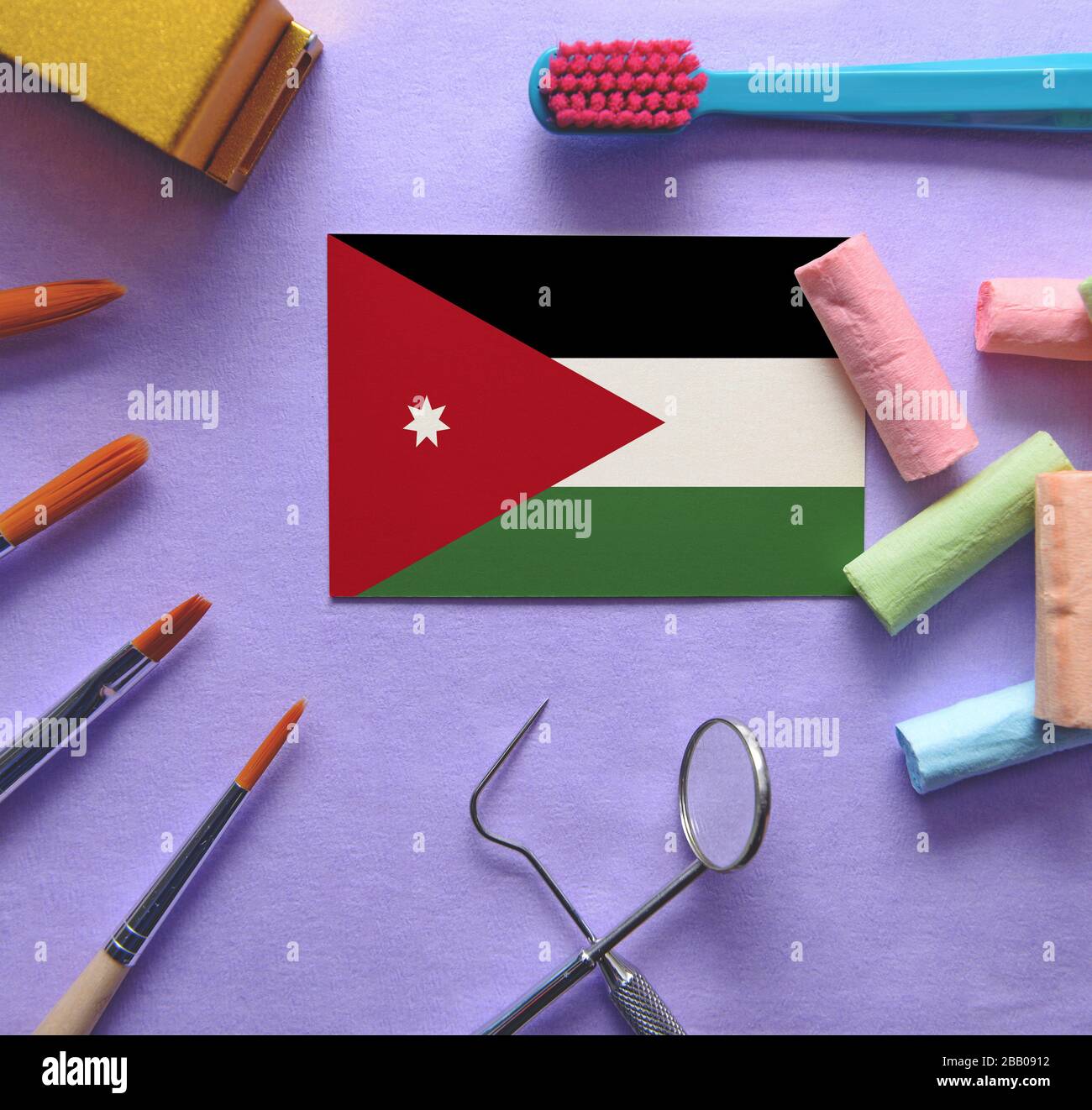 Dentist concept with instruments Conceptual image of dental