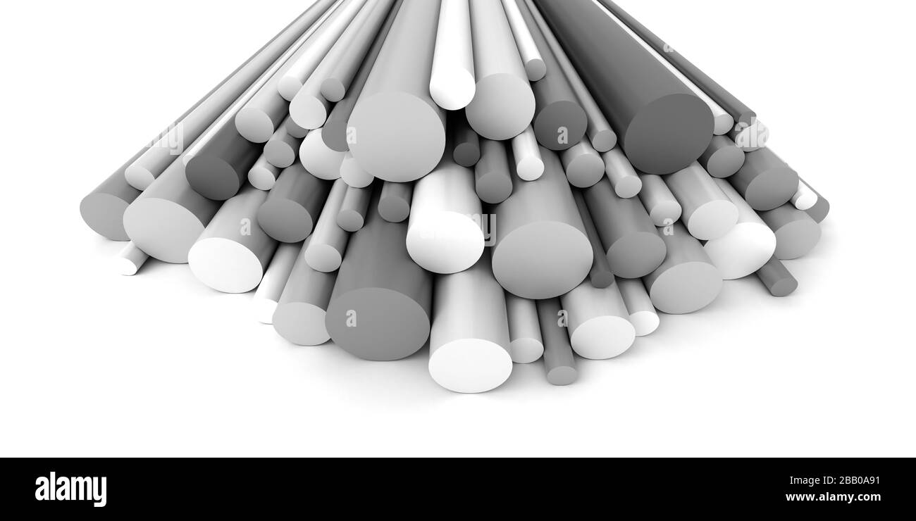 Plastic rods on white background Stock Photo Alamy