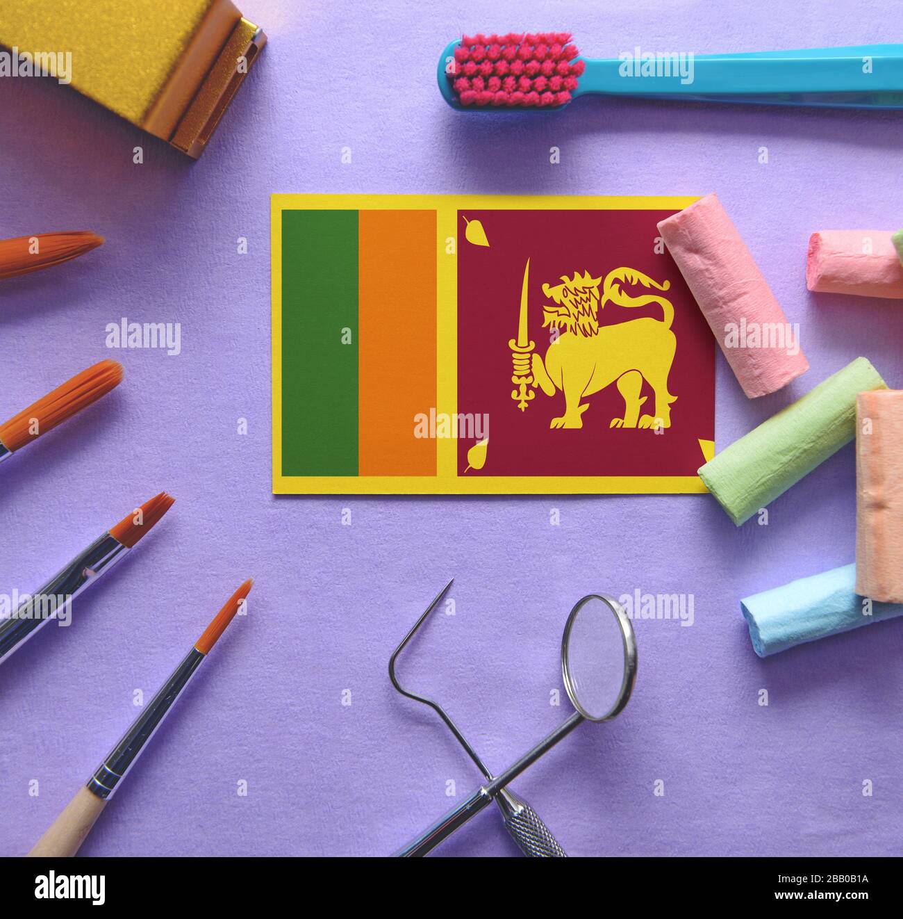 Dentist concept with instruments Conceptual image of dental