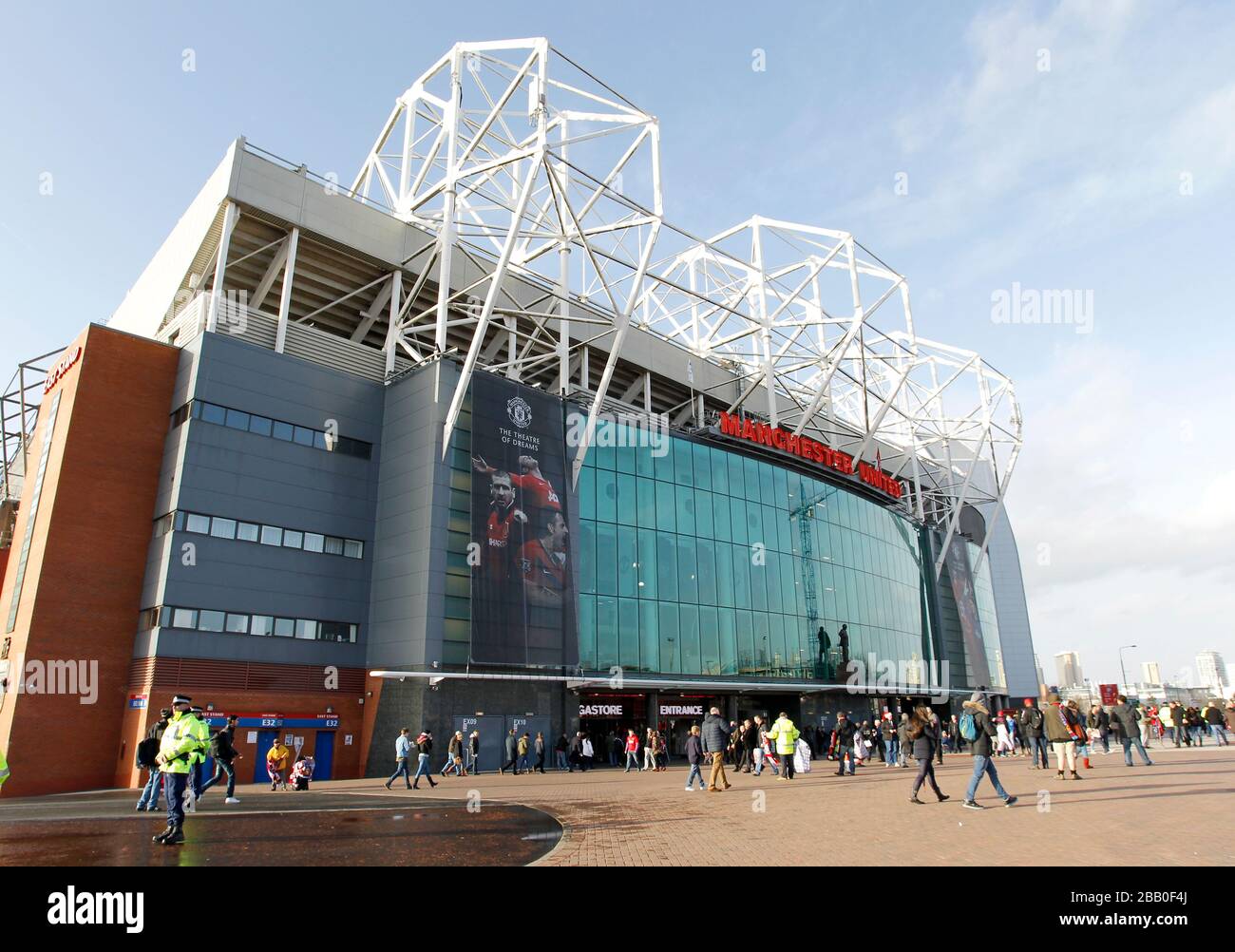 A general view outside Old Trafford Stock Photo - Alamy