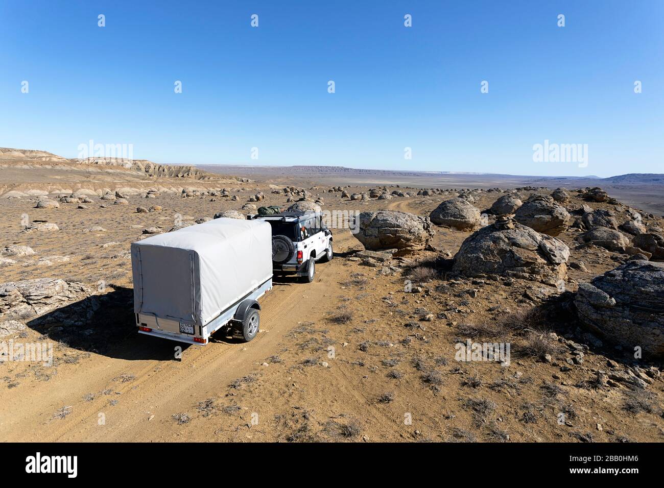 valley of balls, round rocks, spherical stones in western Kazakhstan ...