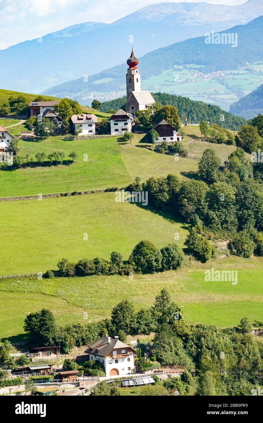 Renon-Ritter plateau above Bolzano, Italy. Stock Photo