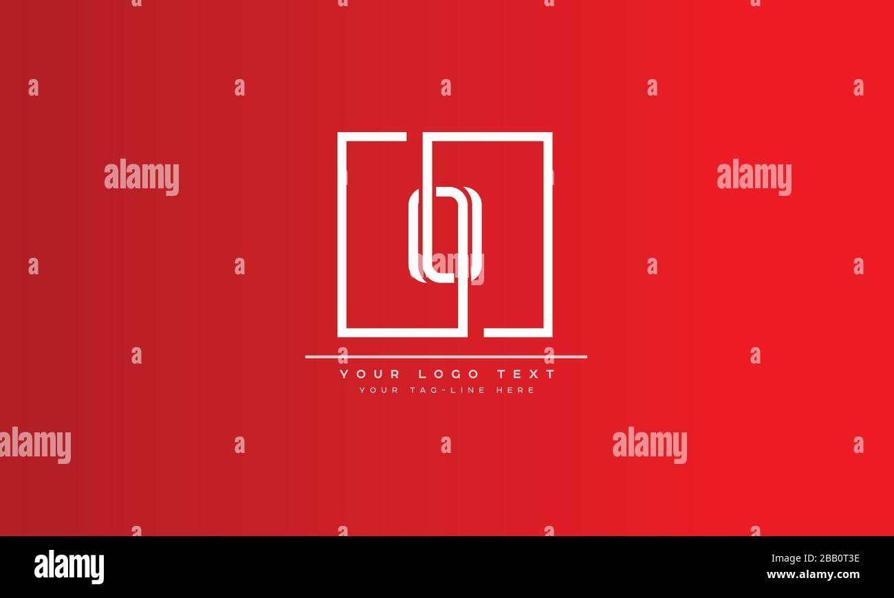 Abstract Logo O and OO Alphabet Letters Stock Vector