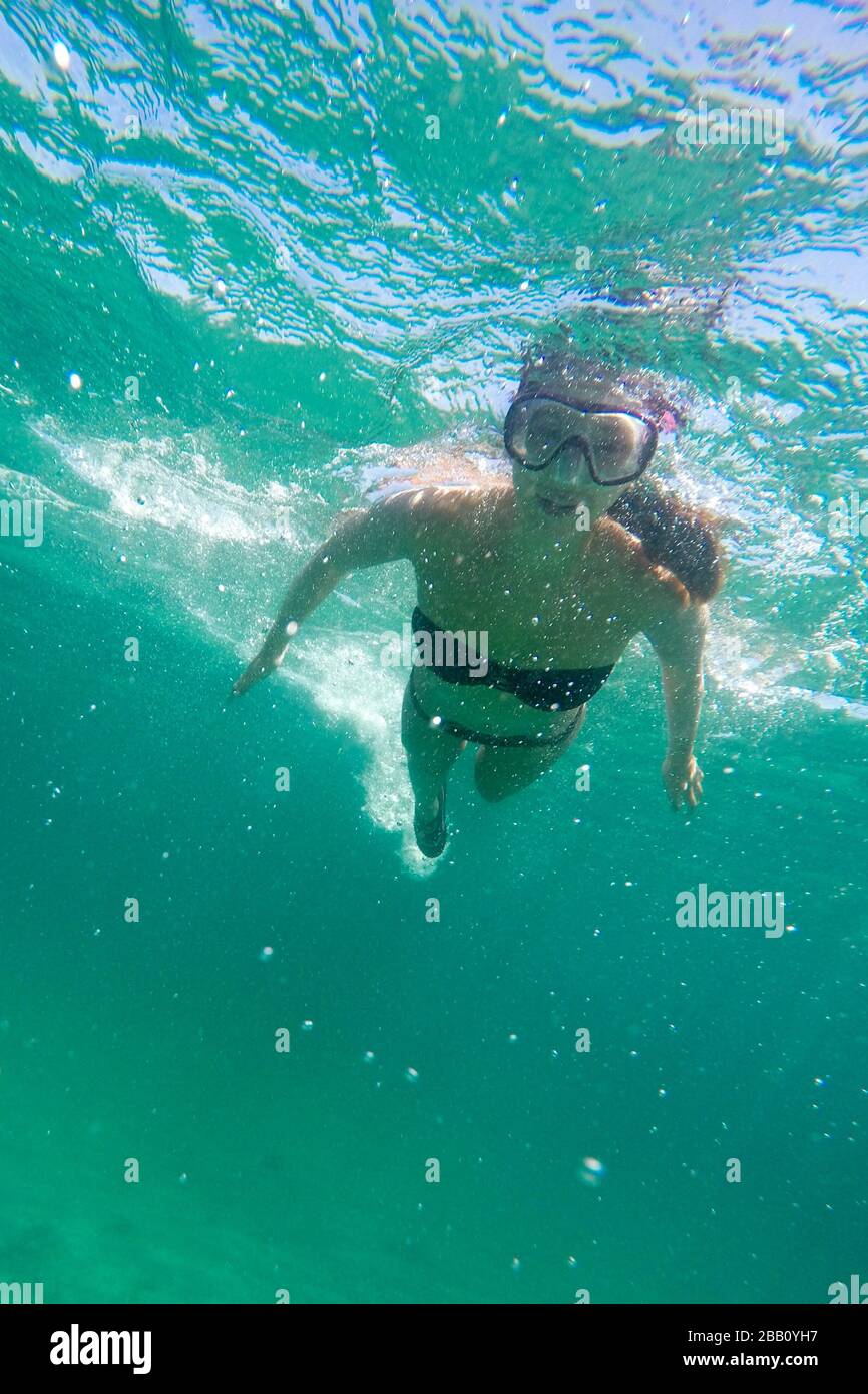 Snorkeling in Tabarca island Alicante province Spain Stock Photo Alamy