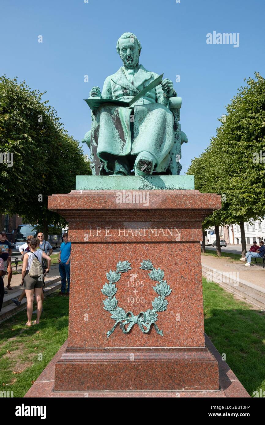 Statue of the composer Johan Peter Emilius Hartmann by sculptor August ...