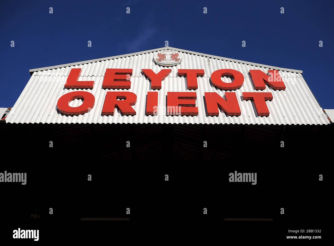 General view of The Matchroom Stadium home of Leyton Orient Football Club. Stock Photo