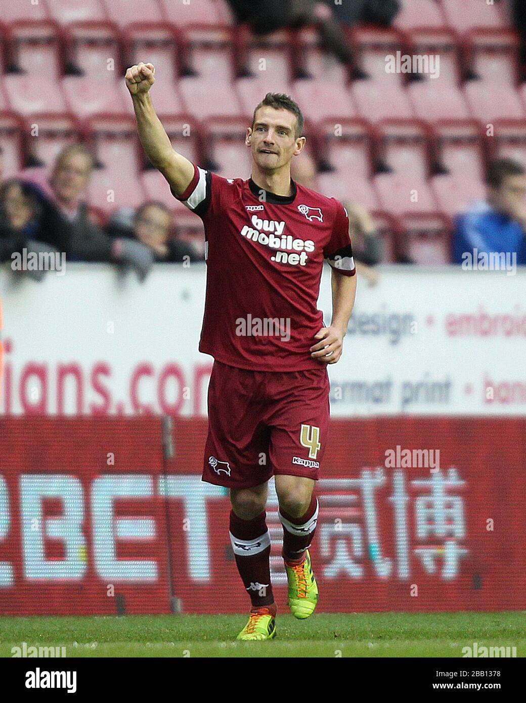 Derby County's Craig Bryson celebrates scoring against Wigan Stock ...