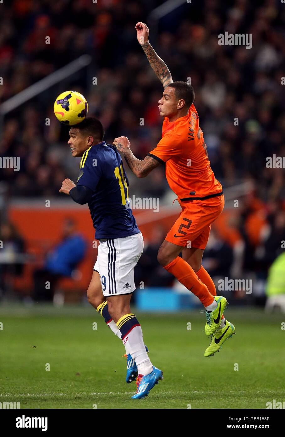 Netherlands' Gregory Van Der Wiel and Colombia's Teofilo Gutierrez Stock Photo