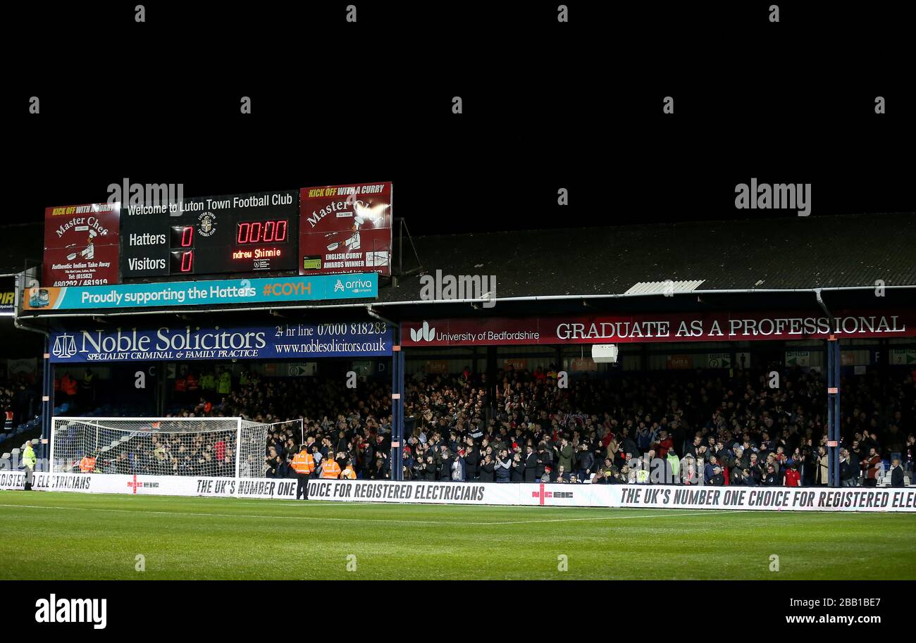 Charlton Athletic fans in the away end before the game Stock Photo Alamy