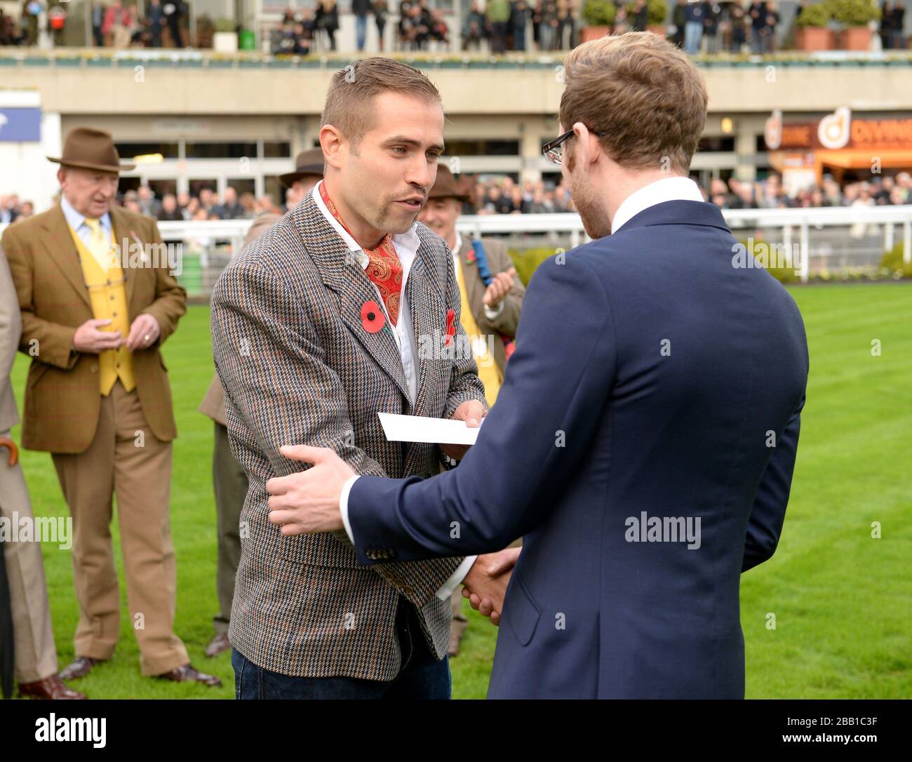 A finalist of the best dressed gentleman competition during Gentleman's