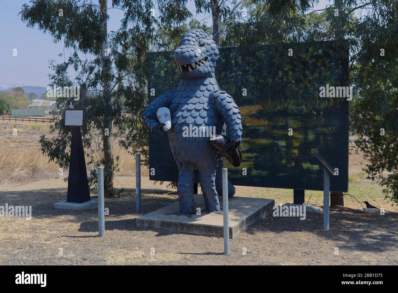 Bunyip statue at Mulgildie Queensland Australia Stock Photo - Alamy