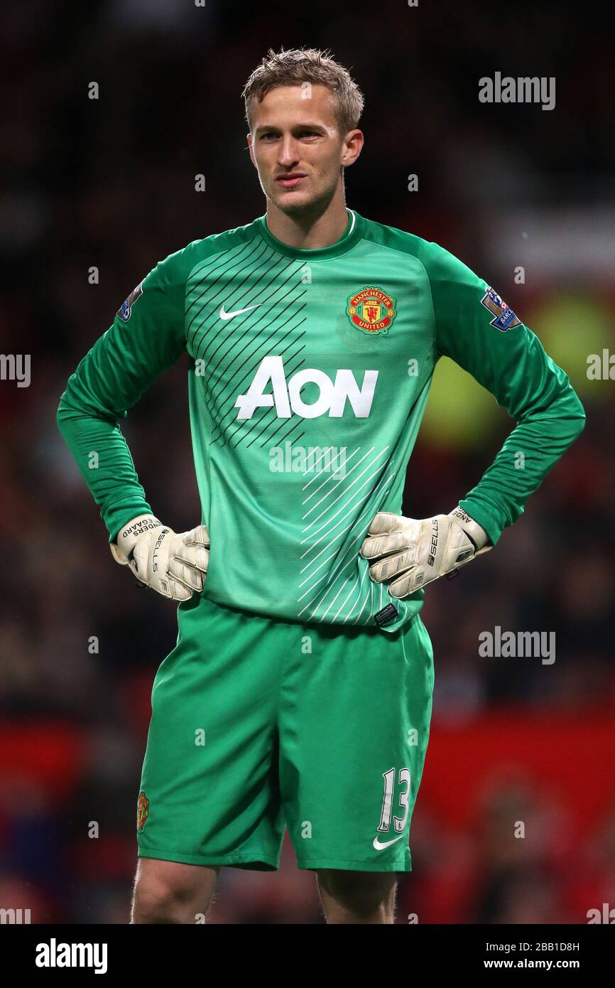 Manchester United No13 Lindegaard Green Soccer Club Jersey