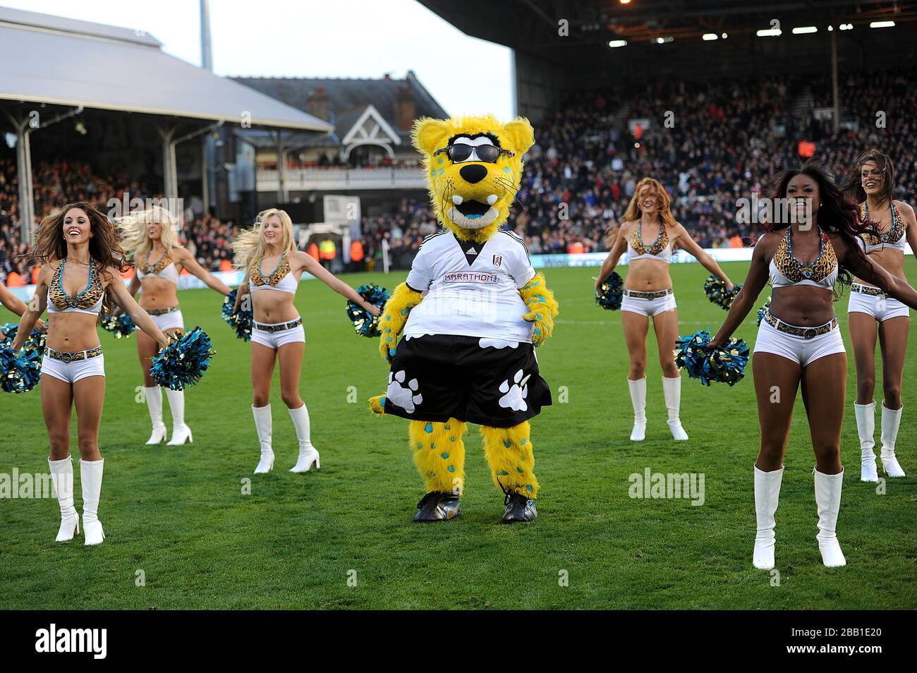 Jaxson de Ville, the Jacksonville Jaguars mascot, goes for a swim