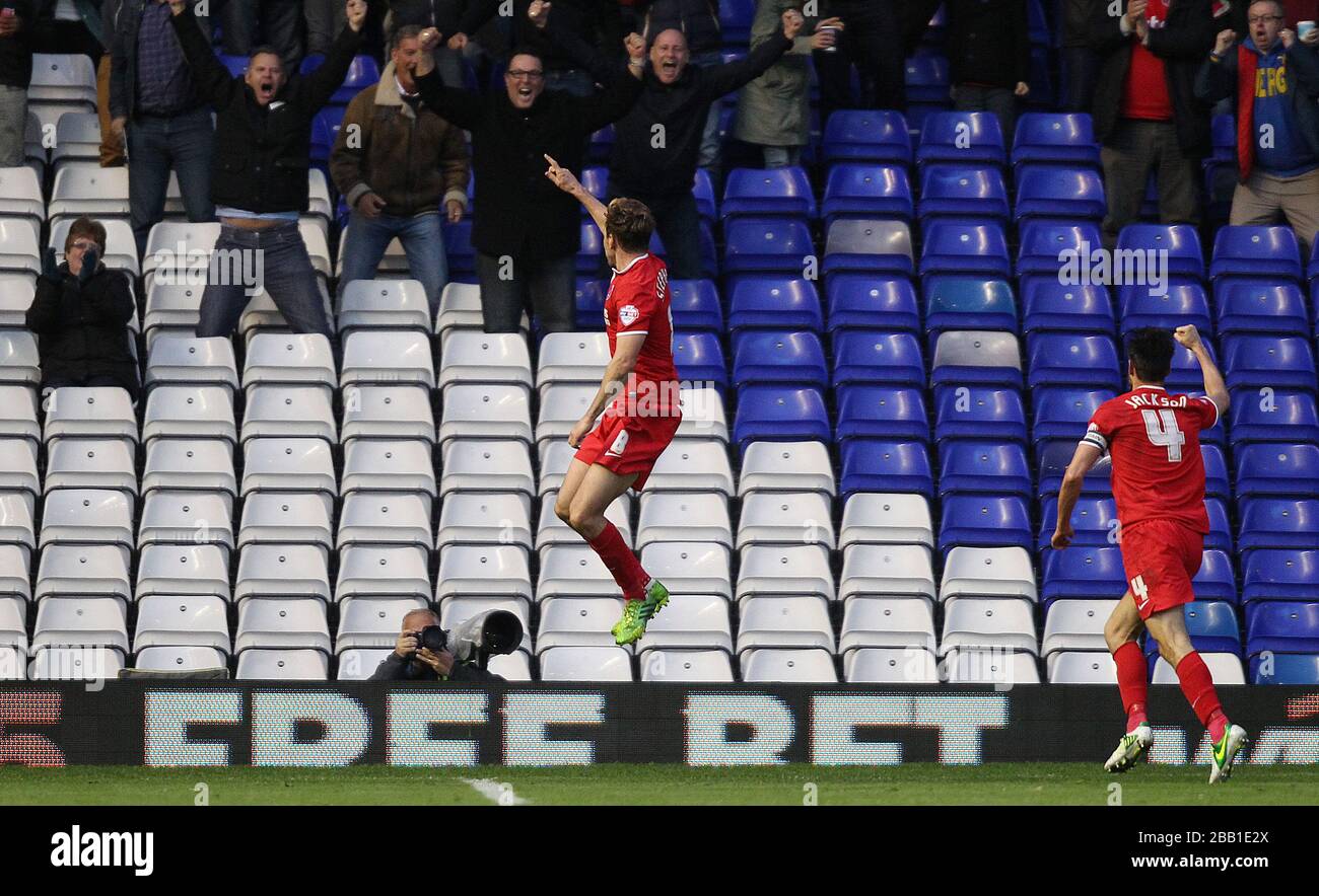 Charlton Athletic's Dale Stephens celebrates scoring against Birmingham City Stock Photo