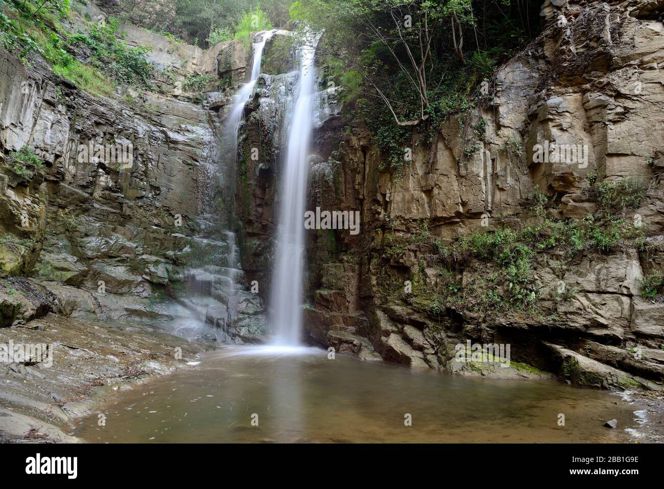 Waterfall in the Botanical Garden, Tbilisi, Georgia Stock Photo