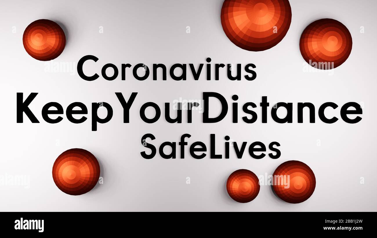 Social Distance Awareness #keepyourdistance social media Illustration to raise awareness of ...
