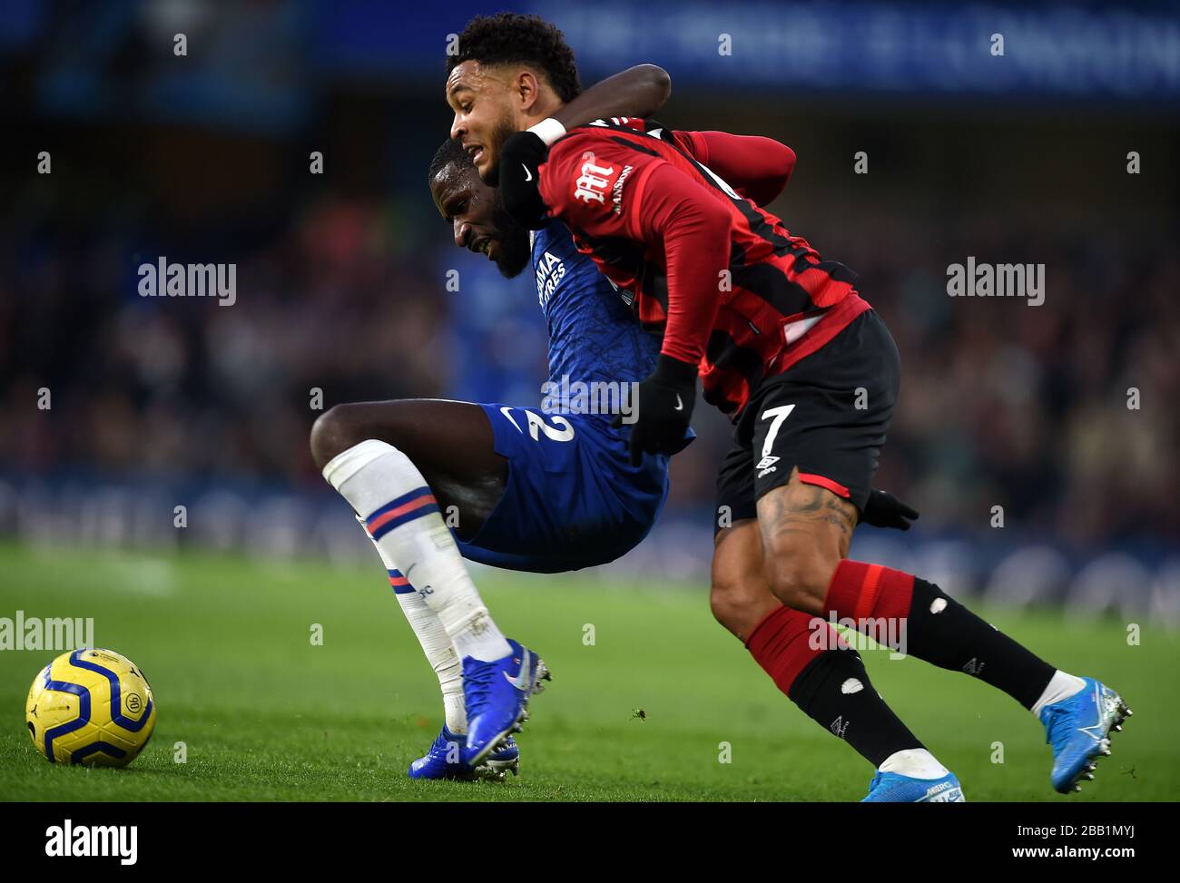 Joshua Rudiger Chelsea's Antonio Rudiger (left) and Bournemouth's Joshua King battle ...