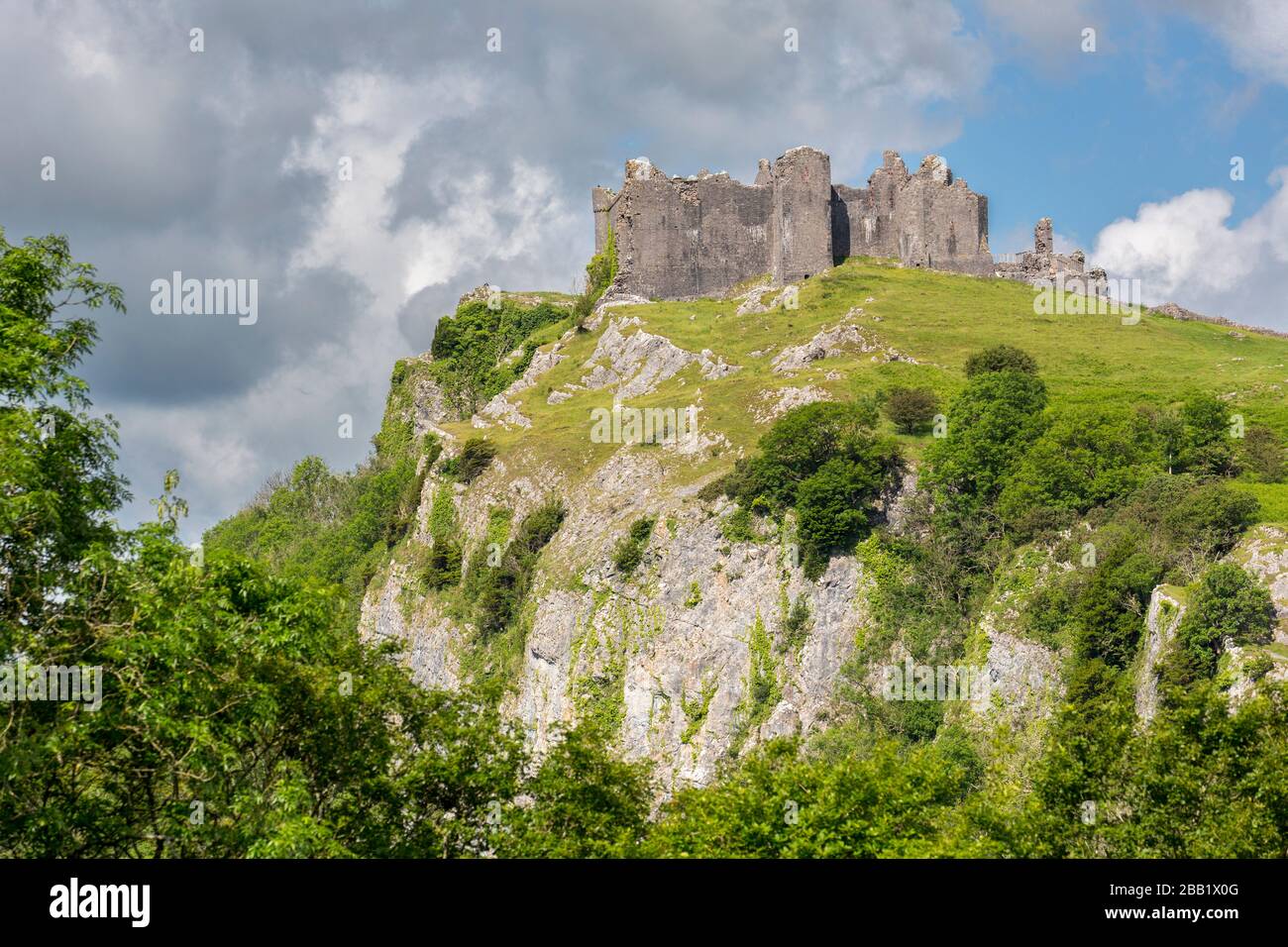 Carreg Cennen Castle near Llandeilo Carmarthenshire Brecon Beacons National Park South Wales Stock Photo