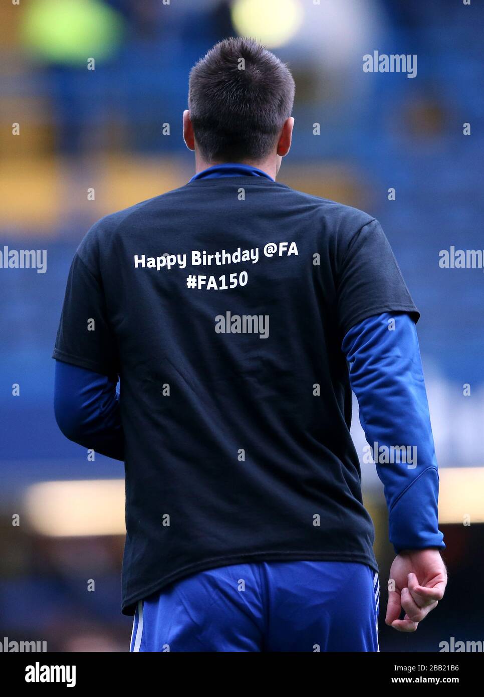 Chelsea's John Terry warms up before the game Stock Photo