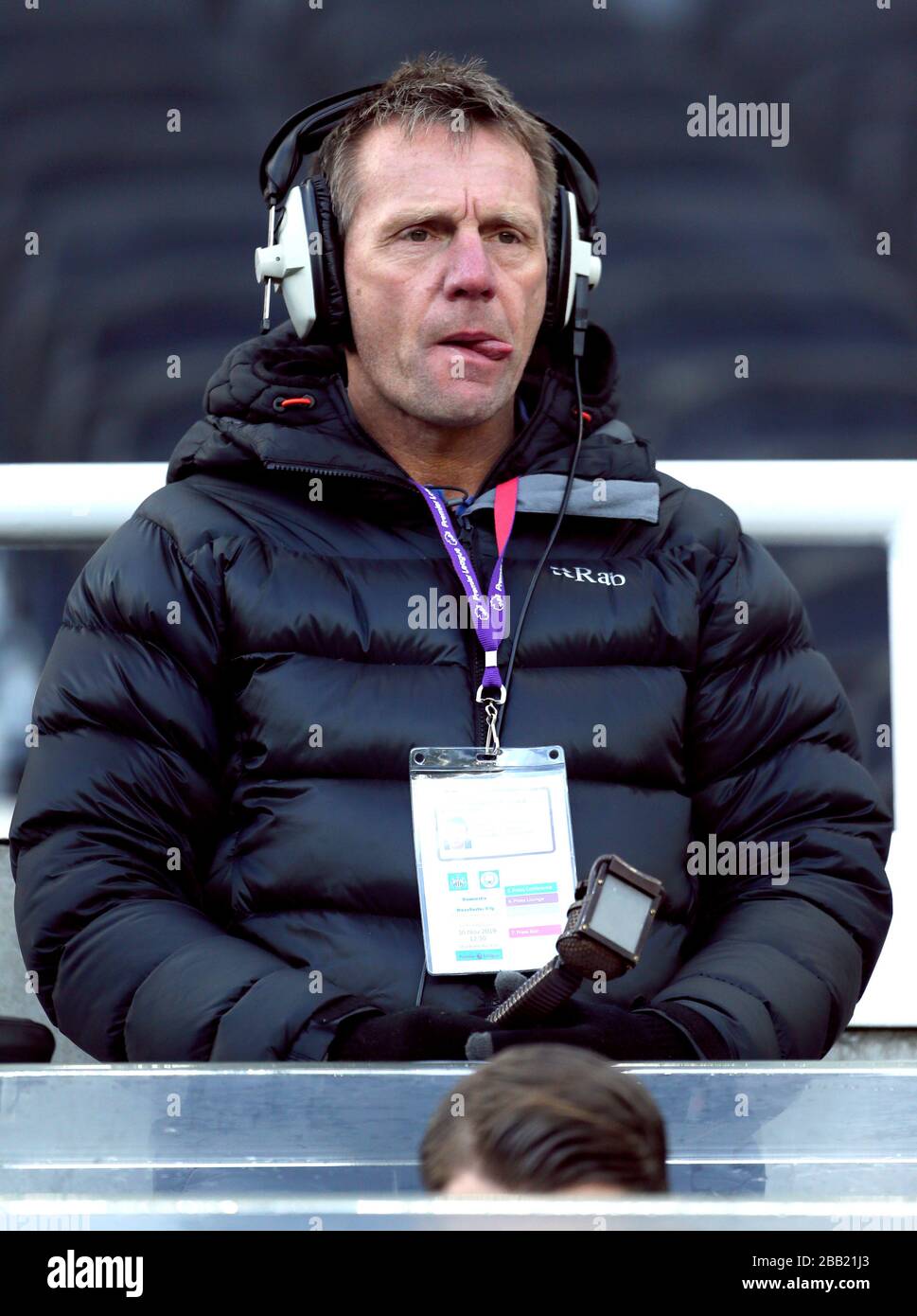 Stuart Pearce working for TalkSport radio Stock Photo Alamy