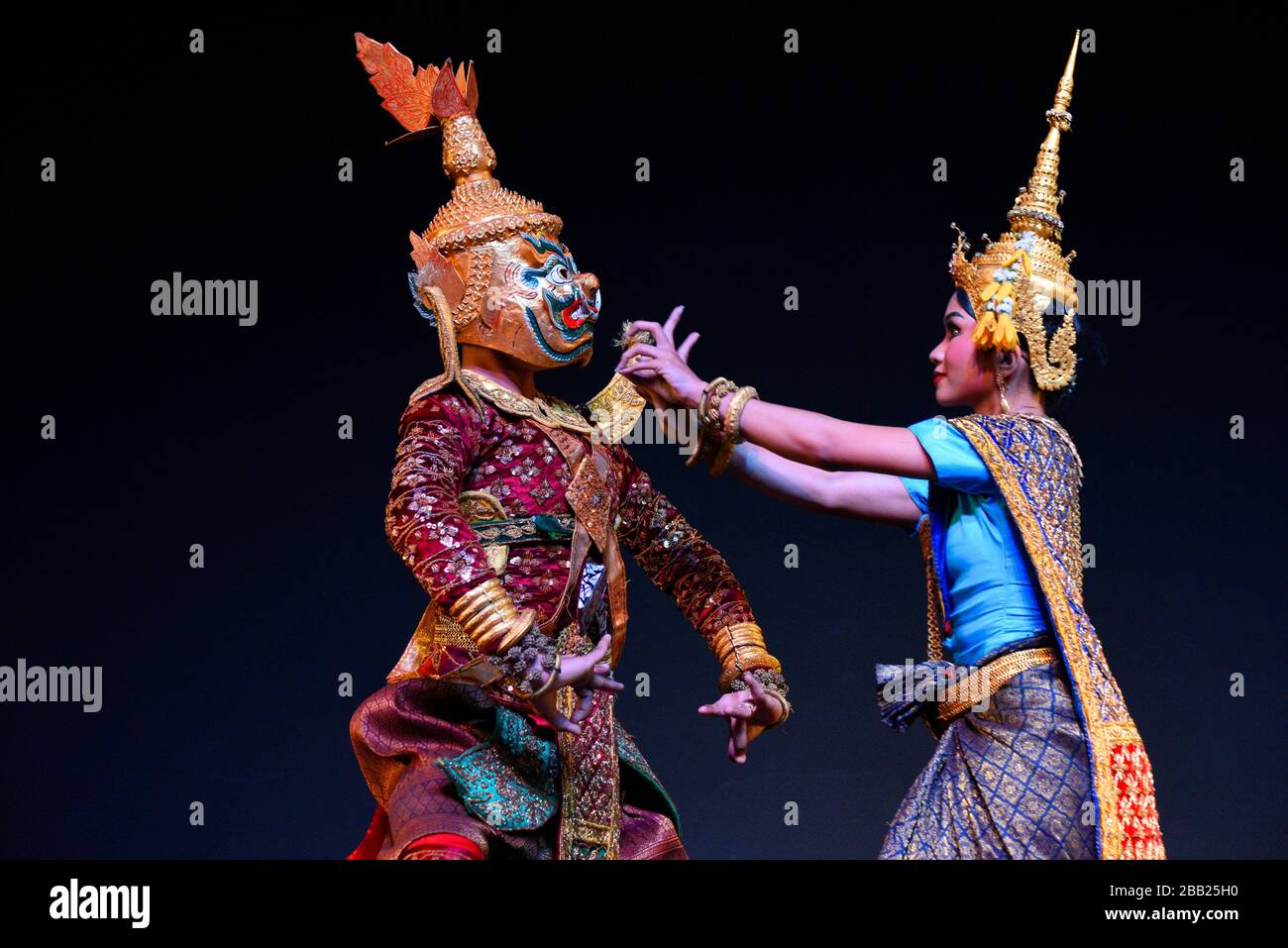 Cambodian Living Arts performance in Phnom Penh,Cambodia,South East Asia. Stock Photo
