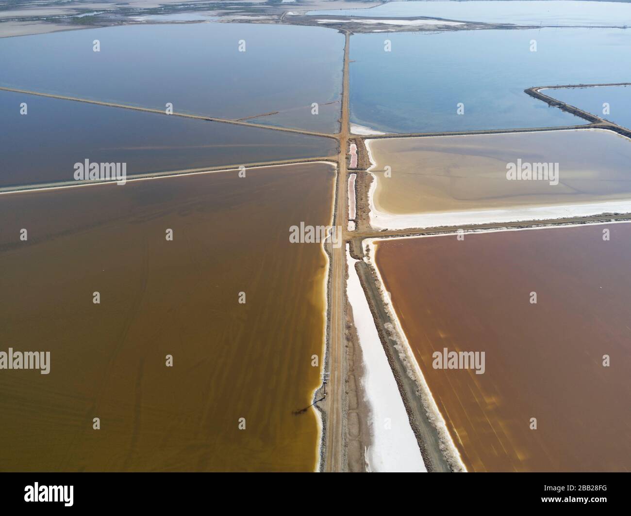 Salt harvesting using solar evaporation ponds at Port Alma Queensland