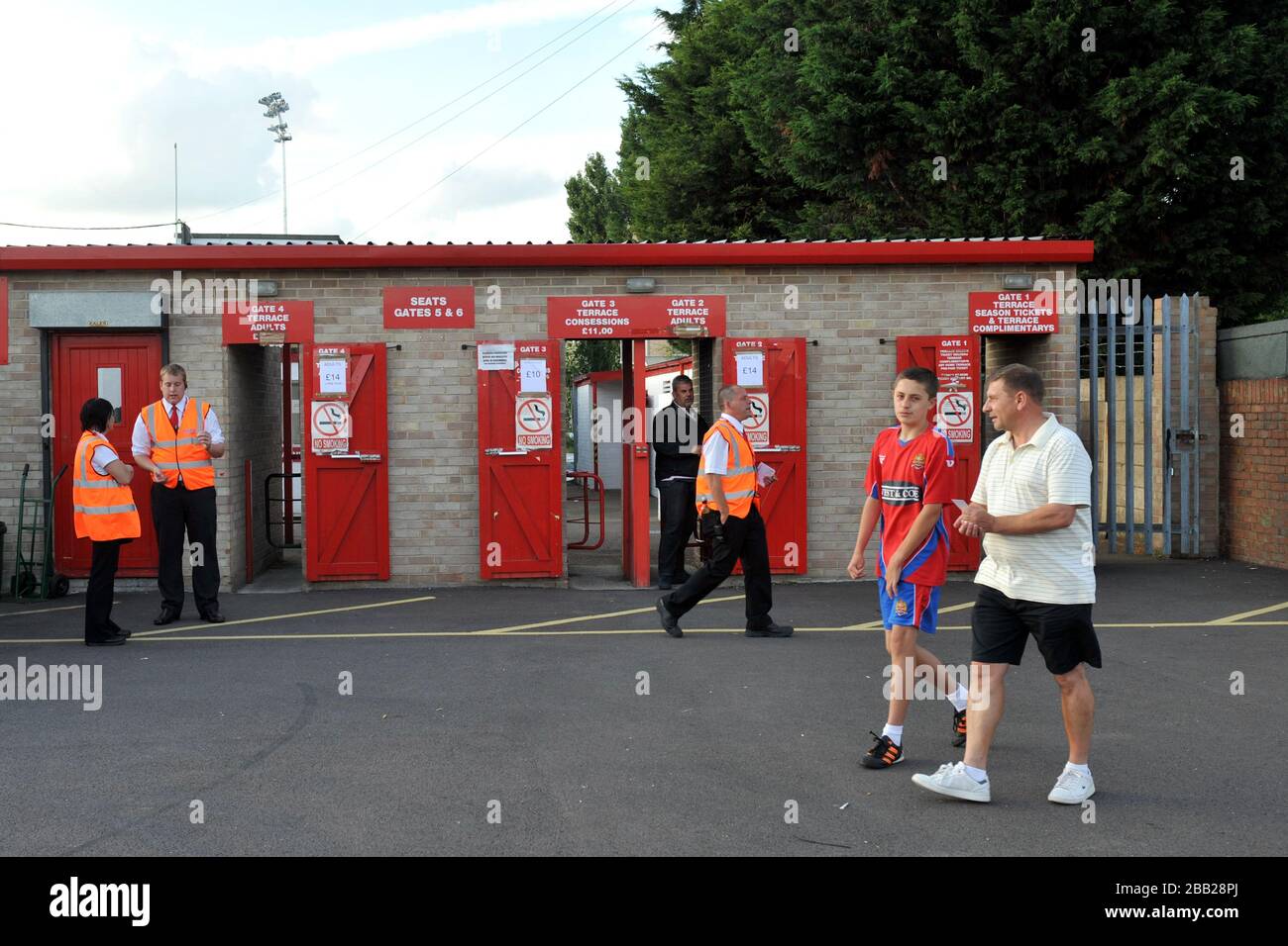 A general view of fans arriving through the turnstiles at The London