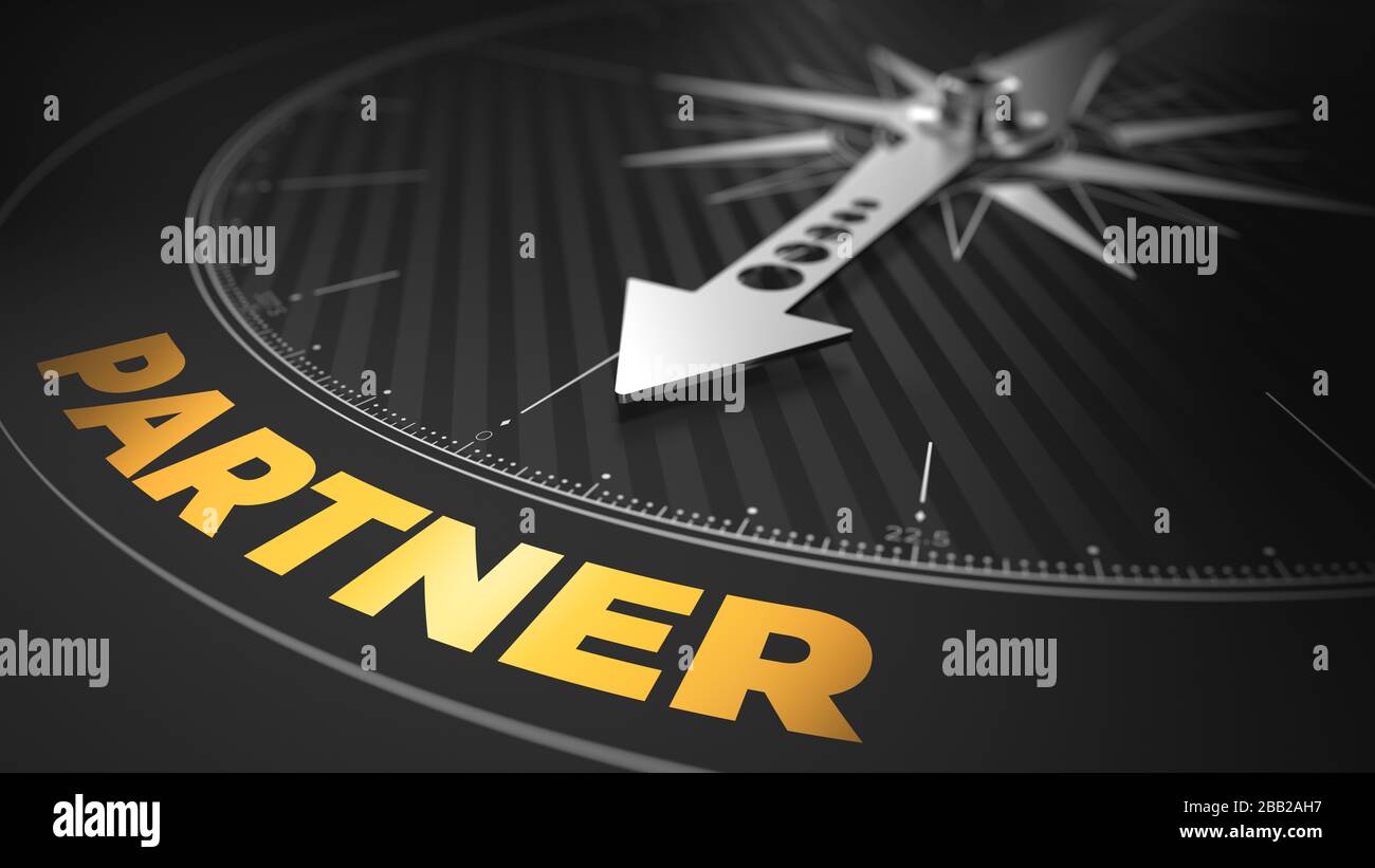 3D Illustration of an Abstract Compass Over Black Background with ...