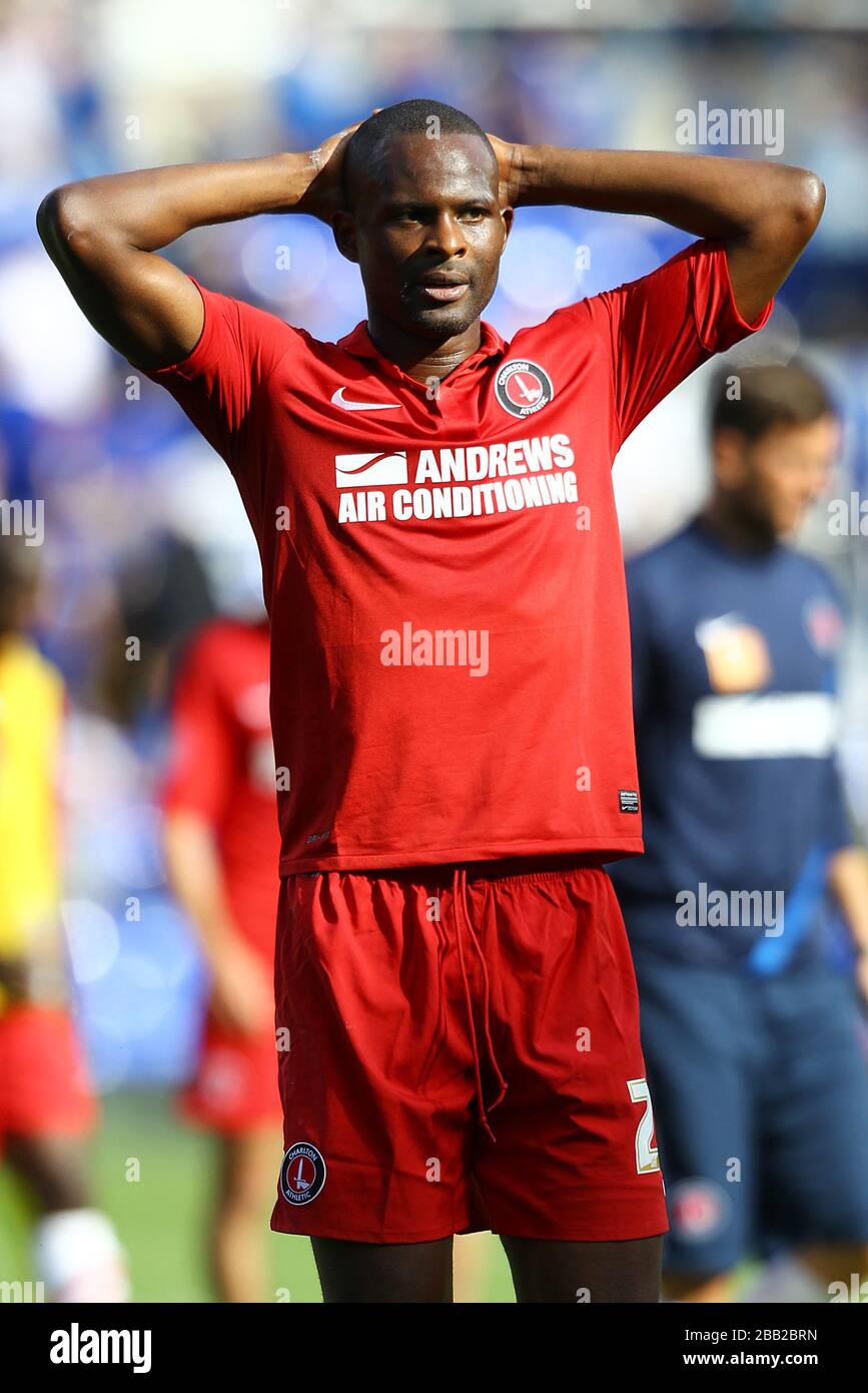 Charlton Athletic's Leon Cort reacts after the final whistle Stock