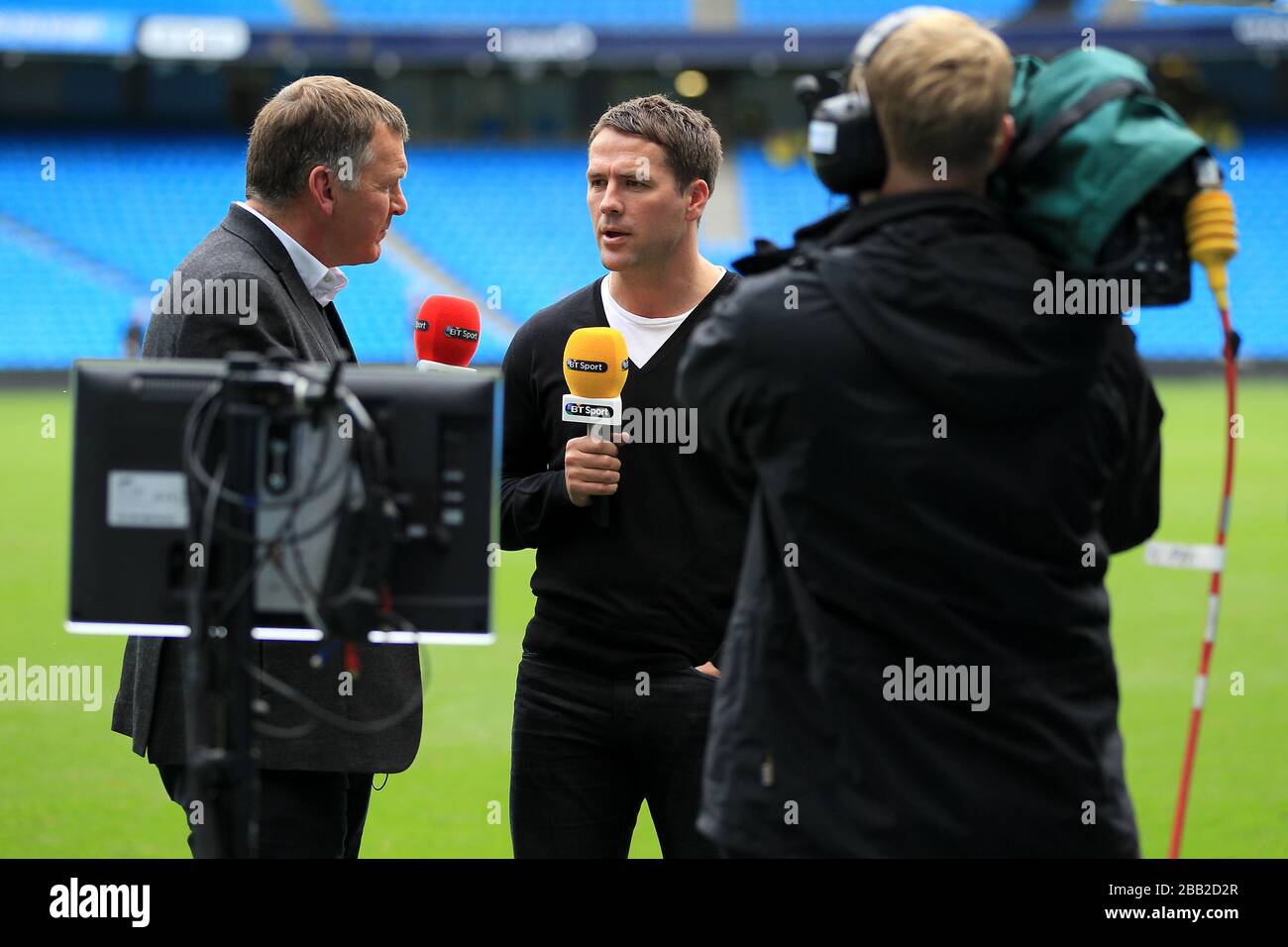 Bt Sport Presenter Ray Stubbs (left) With Co-commentator Michael Owen 