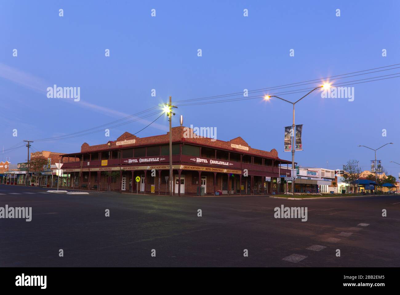The historic Charleville Hotel Charleville Queensland Australia Stock