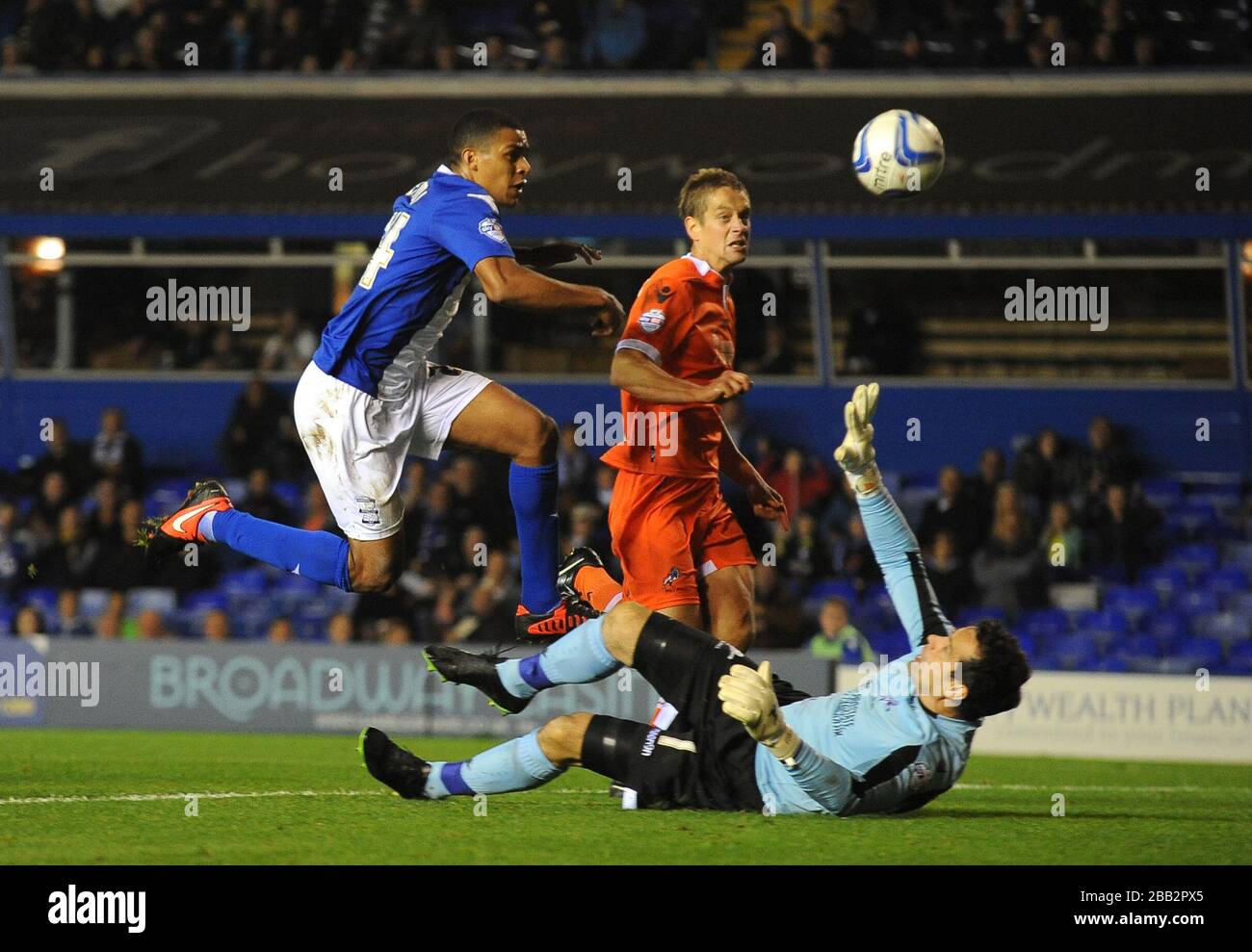 Birmingham City's Tom Adeyemi scores his sides third goal of the game ...