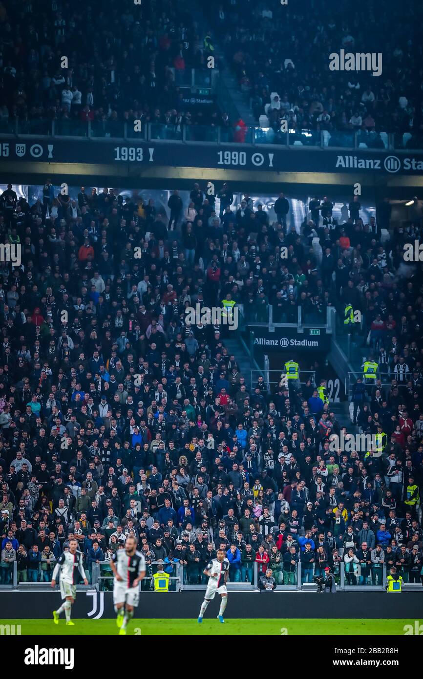 Juventus supporters during soccer season 2019/20 symbolic images - Photo credit Fabrizio Carabelli /LM/ Stock Photo