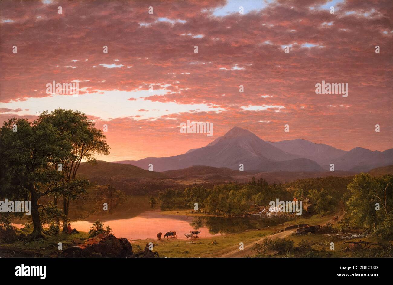Frederic Edwin Church, Mount Ktaadn, landscape painting, 1853 Stock Photo