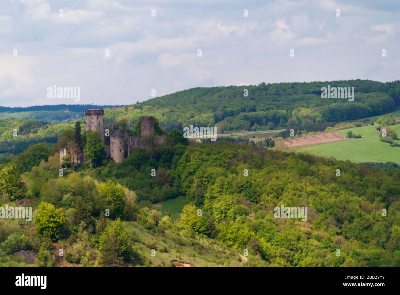 Medieval Ruin of a Castle in the Eifel, Germany Stock Photo - Alamy