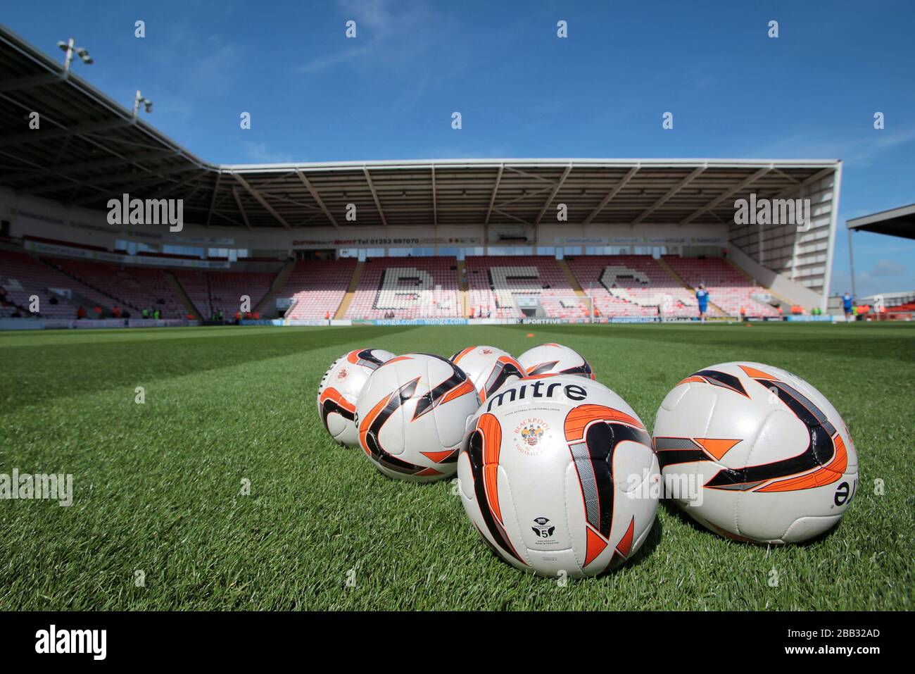 General view of Bloomfield Road, home to Blackpool Football Club. Stock Photo
