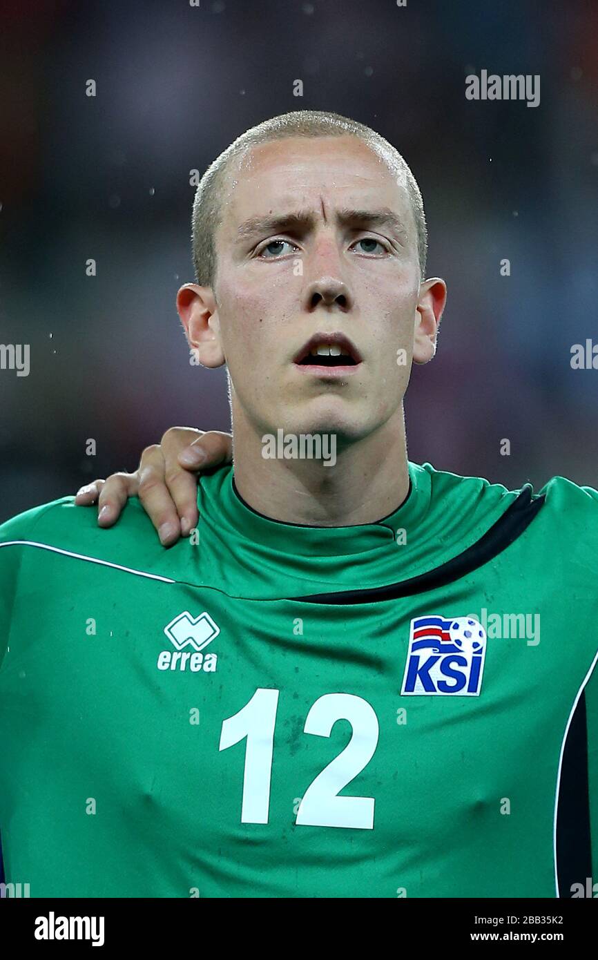Iceland goalkeeper Hannes Thor Halldorsson Stock Photo