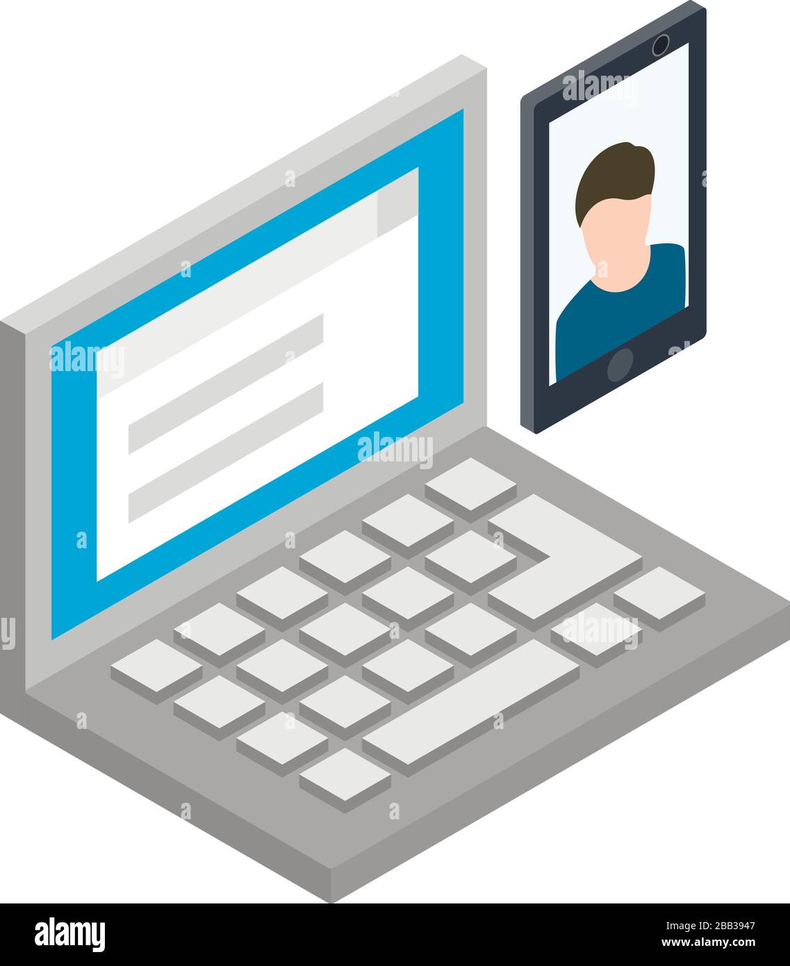 Electronic gadget icon, isometric style Stock Vector