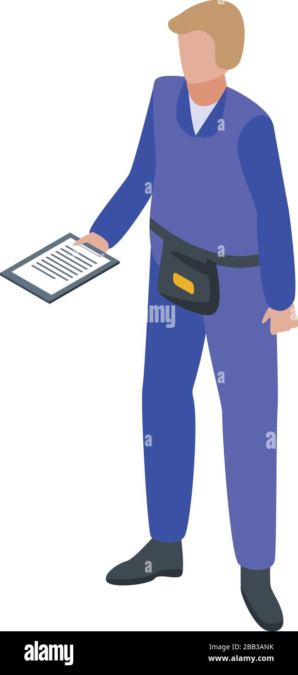 Repairman icon, isometric style Stock Vector