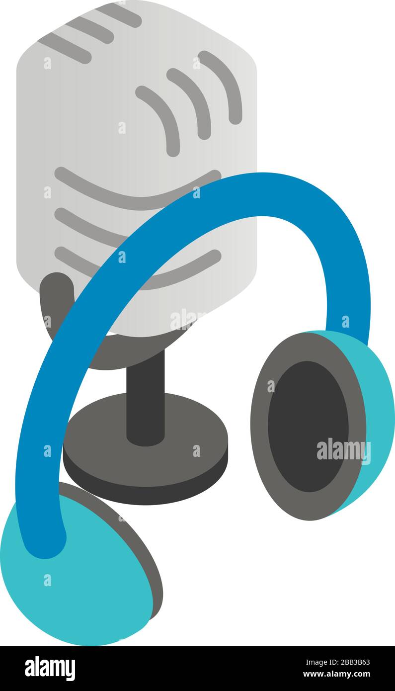 Music equipment icon, isometric style Stock Vector