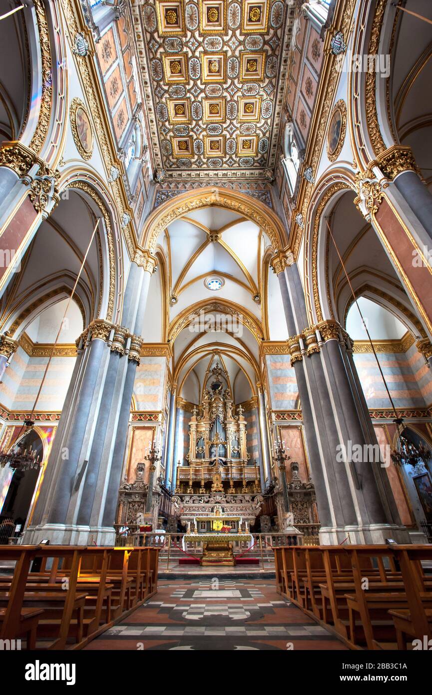 Inside the Chiesa di Sant'Angelo a Nilo, Naples, Italy Stock Photo