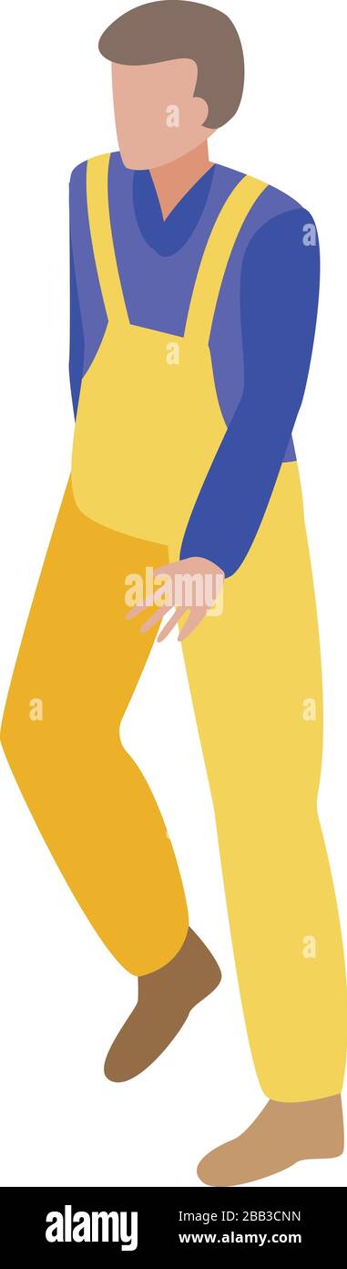 Repairman uniform icon, isometric style Stock Vector