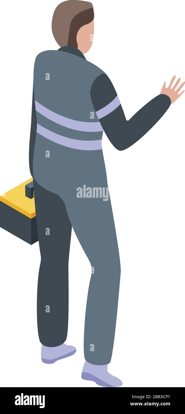Repairman toolbox icon, isometric style Stock Vector