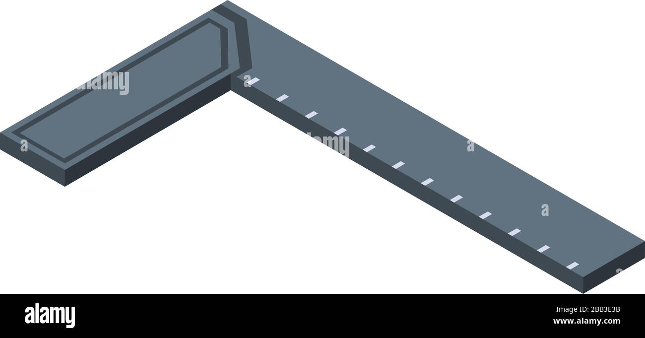 Angle ruler icon isometric hi-res stock photography and images - Alamy