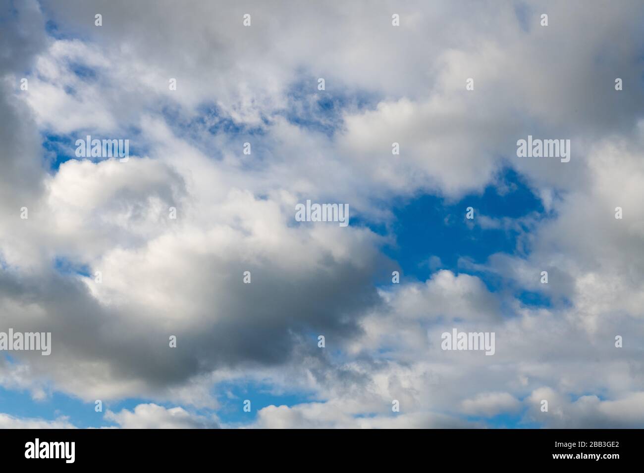 blue sky background with tiny clouds Stock Photo