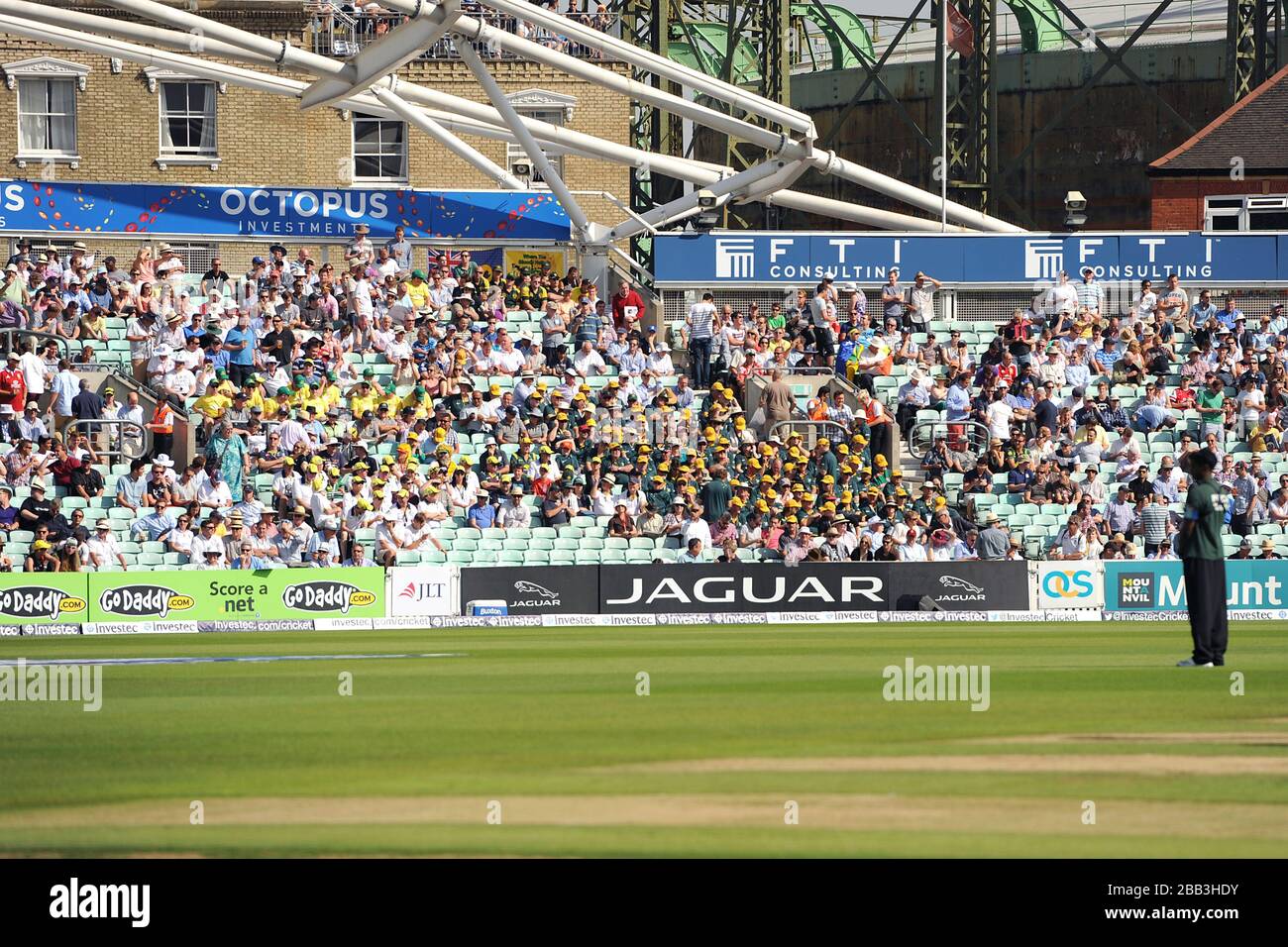 Australia fans enjoy the action from the stands at the Kia Oval Stock