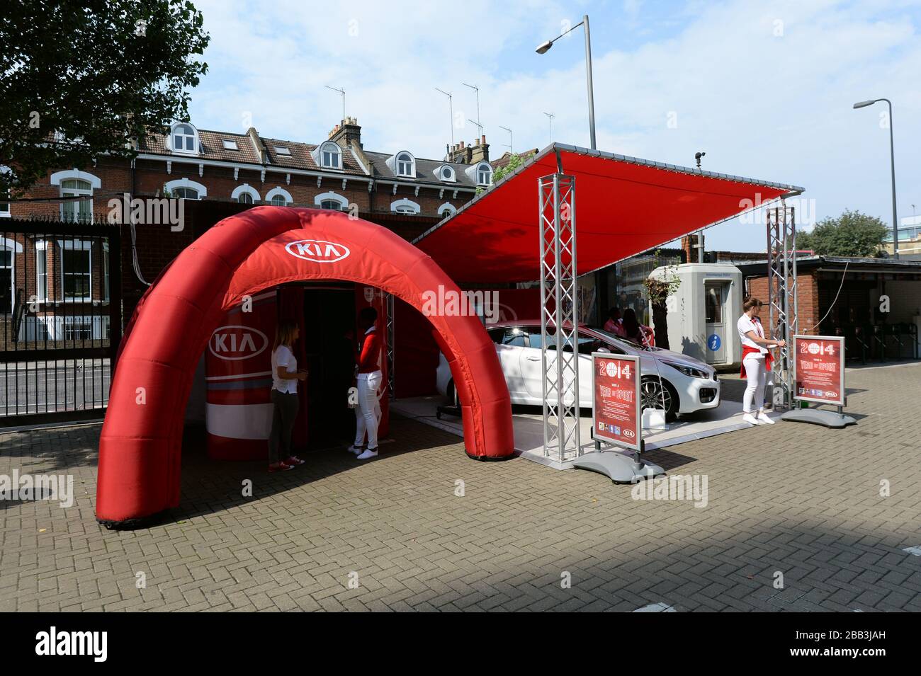A Kia stand at the Kia Oval Stock Photo Alamy